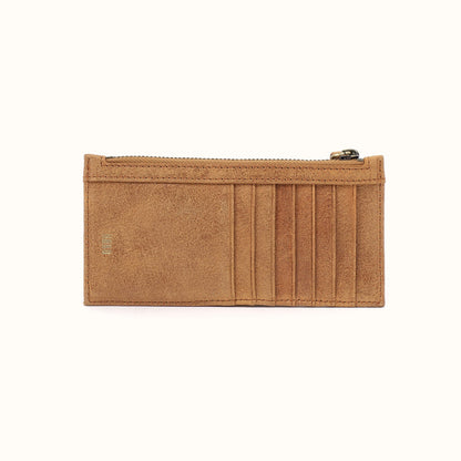 Carte Card Case In Buffed Leather - Whiskey