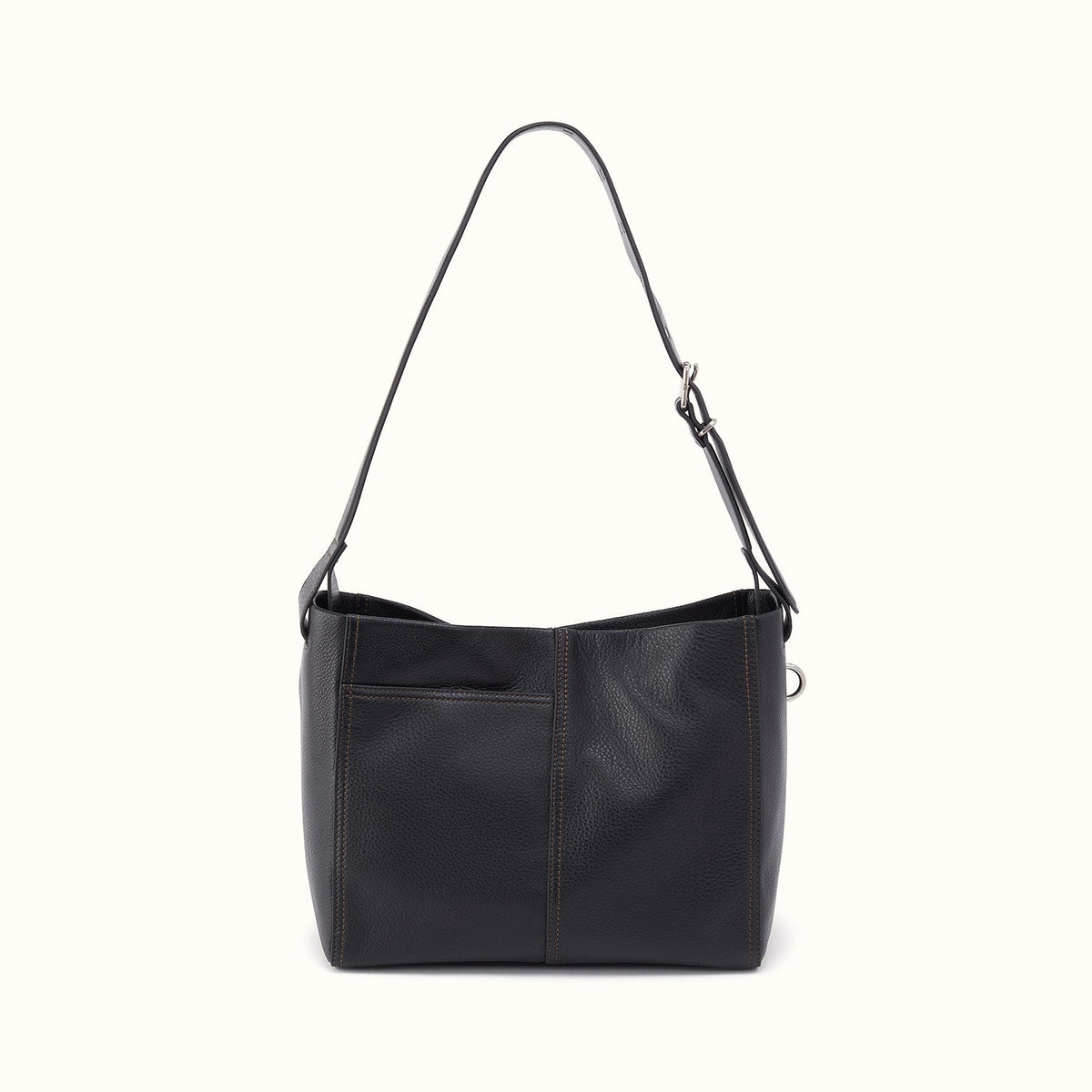 Render Shoulder Bag In Pebbled Leather - Black