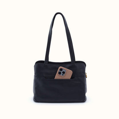Starr Tote In Pebbled Leather - Black