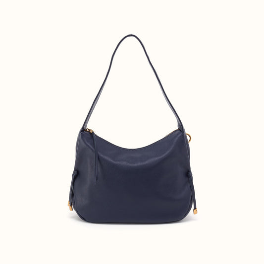Kori Hobo Shoulder In Pebbled Leather - Ink Navy
