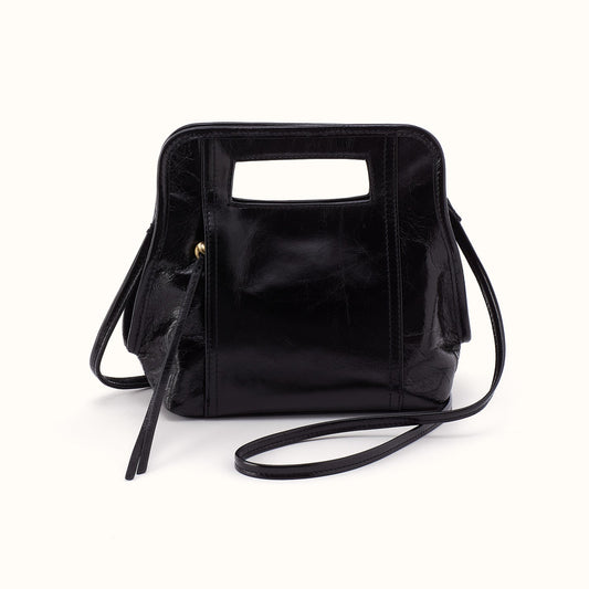Ace Crossbody In Polished Leather - Black
